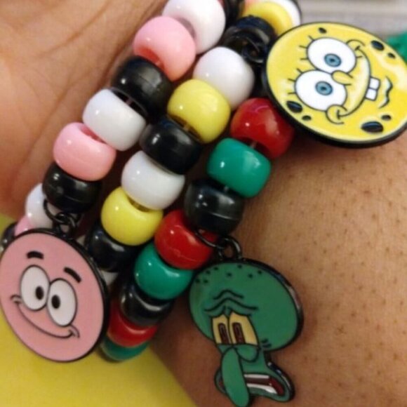 SpongeBob SquarePants Patrick Star and Squidward Charm Kandi Bracelets - Picture 11 of 11